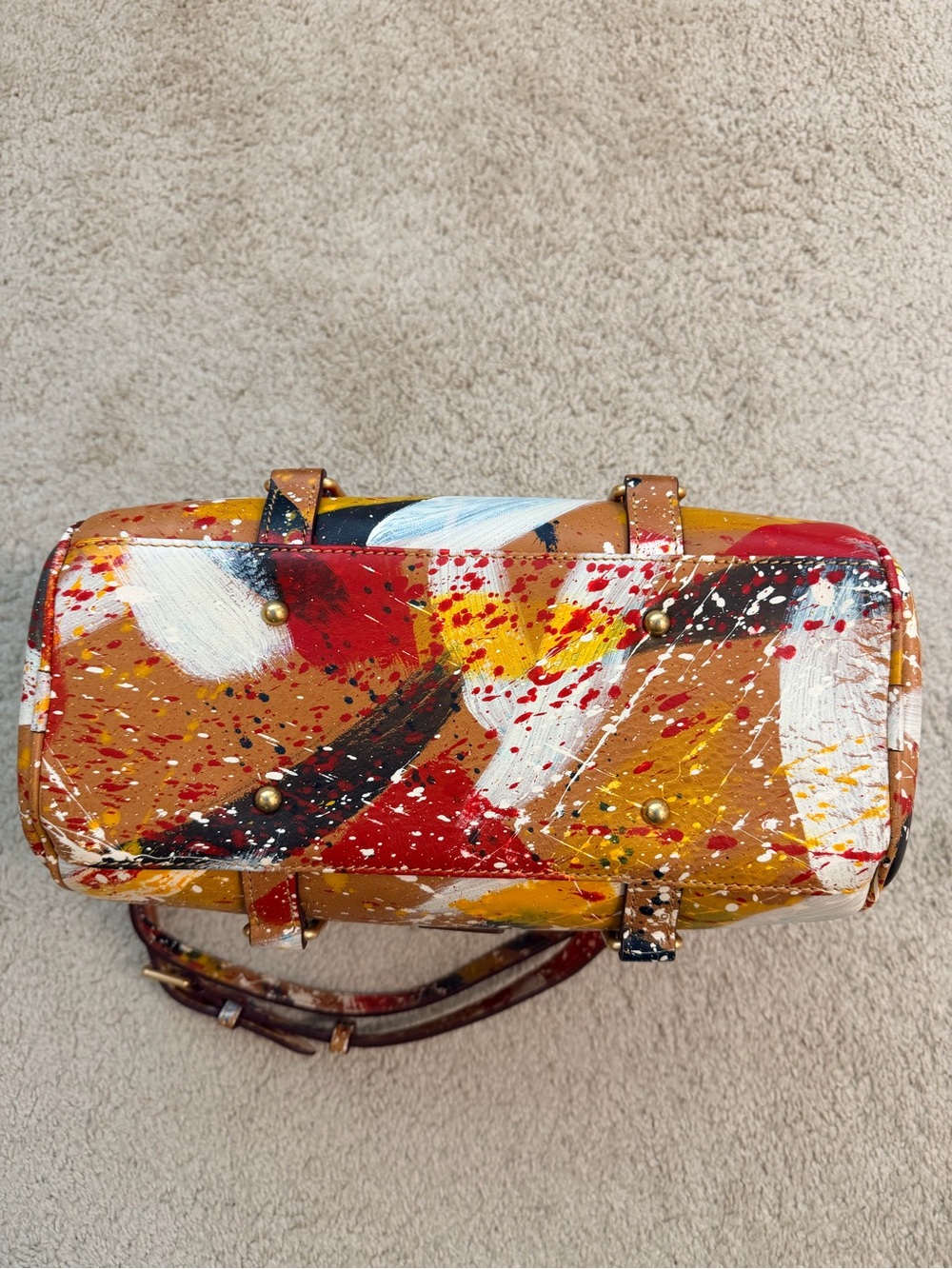 Dooney & Bourke Florentine Dipinta Satchel - Small - Natural - Picture 3 of 5
